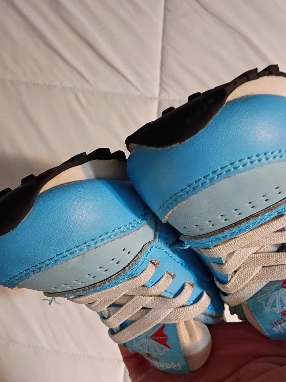 Reebok Kids Light Blue and Red Accent Sneakers
